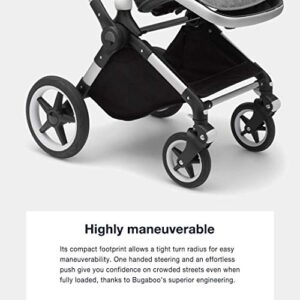 Bugaboo Lynx - The Lightest Full-Size Baby Stroller - All-Terrain with an Effortless Push and One-Handed Steering - Compatible with Bugaboo Turtle One by Nuna Car Seat - Alu/Blue Mélange