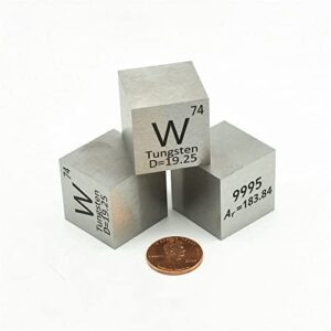 DFUF Element Cube Tungsten Cube W High Purity 3N5 99.95% Laser Marked Research Development Element Simple Substance High Temperature 1 Inch