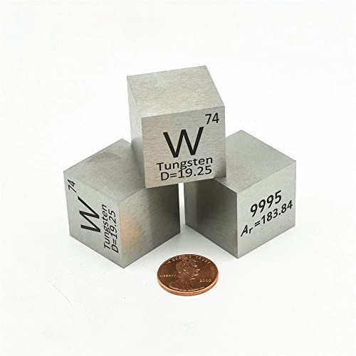 DFUF Element Cube Tungsten Cube W High Purity 3N5 99.95% Laser Marked Research Development Element Simple Substance High Temperature 1 Inch