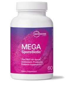 microbiome labs megasporebiotic – spore based probiotic to support gut health – proprietary probiotic blend including bacillus coagulans + bacillus subtilis – spore probiotic for daily use (60 count)