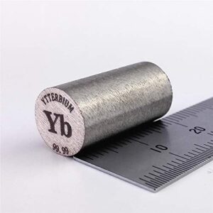 ytterbium metal rod 99.99% 10diameter x20mm length 11.0grams element yb specimen