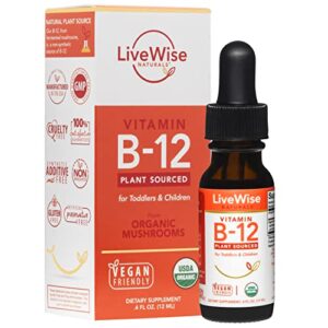 vitamin b12 for kids | usda organic vitamin b12 liquid drops | b12 vitamin supplement for toddlers and children | vegan | non-gmo | gluten free | low dose
