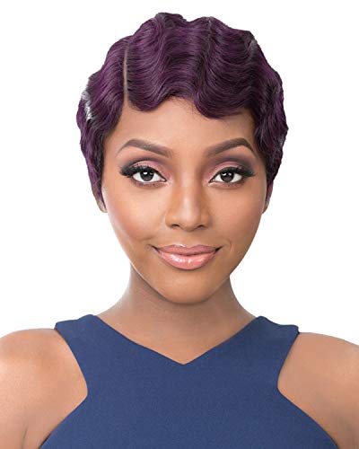 it's a Wig! - it's a Cap Weave! 100% Human Hair Full Wig Side Lace Part - HH NUNA (1B - Off Black)