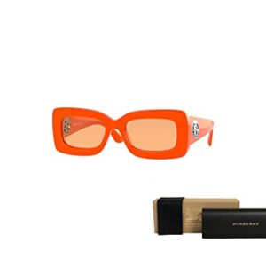 BURBERRY Astrid BE4343 393874 52MM Orange/Dark Orange Rectangle Sunglasses For Women + BUNDLE With Designer iWear Complimentary Eyewear Kit