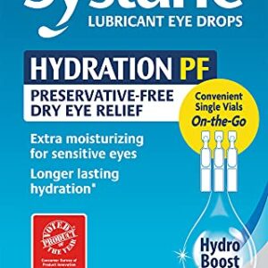 ALCON Systane Hydration Preservative-Free Lubricant Eye Drops, Transparent, 0.6 Fl Oz, 30 Count