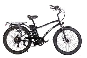 soumye 48v500w13ah 26″ step-over beach cruiser electric bicycle city e-bike mountain bike(fit 5ft 3in to 6ft 8in, black)