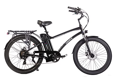 Soumye 48V500W13Ah 26" Step-Over Beach Cruiser Electric Bicycle City E-Bike Mountain Bike(Fit 5Ft 3in to 6Ft 8in, Black)