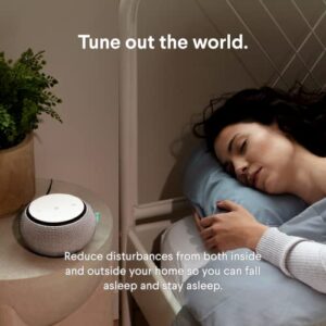 SNOOZ Smart White Noise Machine - Real Fan Inside for Non-Looping White Noise Sounds - App-Based Remote Control, Sleep Timer, and Night Light - Cloud