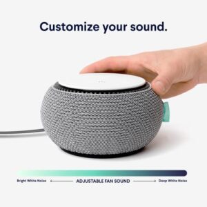 SNOOZ Smart White Noise Machine - Real Fan Inside for Non-Looping White Noise Sounds - App-Based Remote Control, Sleep Timer, and Night Light - Cloud