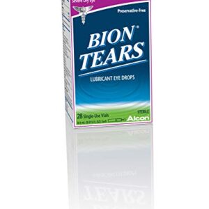 Bion® Tears Lubricant Eye Drops, 28 Single-Use Vials, 0.4-mL Each