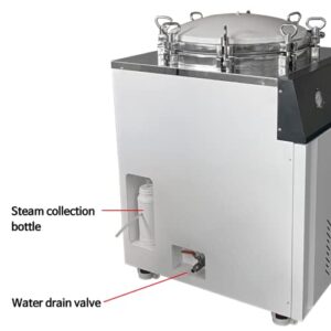 SH Scientific New 150L Vertical Autoclave. Glassware, Mushroom Grain and Culture Media Sterilization. Quicker Cycle. Advanced Pressure Gauge Display (PSI). 20psi at 121℃. Commercial and lab use. 220V