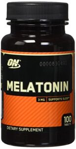 optimum nutrition melatonin 3mg tablets, 100 count