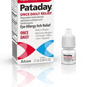 Pataday Once Daily Relief Allergy Eye Drops by Alcon, for Eye Allergy Itch Relief, 2.5 ml