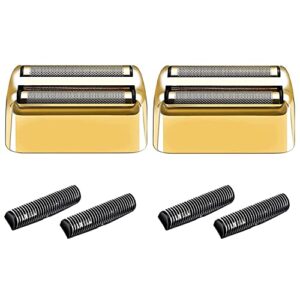 Shaver Replacement Foil and Cutters compatible with BaBylissPRO Barberology Double FXFS2 (2PC Gold)