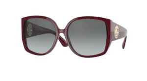 burberry be4290 340311 61mm bordeaux/grey gradient square sunglasses for women + bundle with designer iwear complimentary eyewear kit