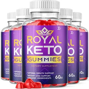 (5 pack) royal keto gummies organic support belly fat diet – royalketo acv gunmies royal keto gummies regal royle royel men women gomitas apple cider vinegar supplement for weight loss (300 gummies)