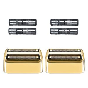 2 pack replacement foil and cutters compatible with babylisspro double foil shaver, replacement foil compatible with babylisspro fxfs2 shaver,golden