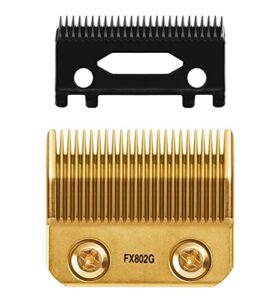 fx802g replacement blades compatible with babylisspro fx870/fxf880/fx810/fx825/fx673n clippers, dlc replacement taper blades for babyliss clipper blades, gold