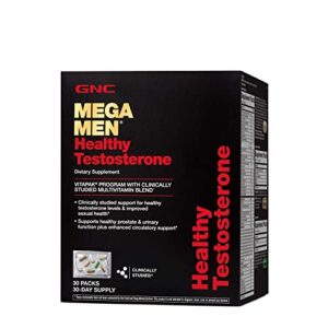 gnc mega men healthy testosterone vitapak program – 30 vitapaks