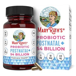 vegan postnatal probiotic by maryruth’s – capsules loaded with essential nutrients for breastfeeding moms – nursing probiotics with vitamins, minerals & antioxidants for mother & child – 30 servings