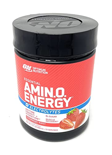 Optimum Nutrition Essential Amino Energy + Electrolytes, Strawberry Burst, 72 Servings