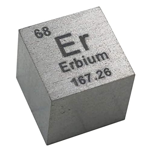 LINGOSHUN Periodic Table Erbium Metal Cube 99.9% Pure for Element Collection Lab Experiment Material Hobbies Substance Block Display/Matte / 10x10x10mm