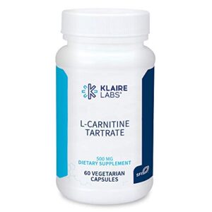 klaire labs l-carnitine tartrate – 500 mg amino acid, stabilized l-carnitine – no synthetic d-carnitine (60 capsules)