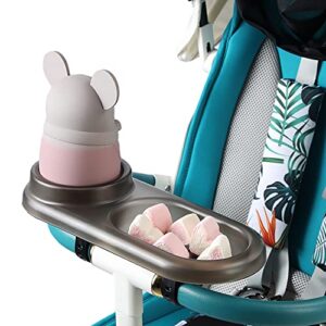 cup and tray holder for stroller, baby stroller snack tray suitable for most strollers with handrails.