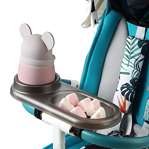 Cup and Tray Holder for Stroller, Baby Stroller Snack Tray Suitable for Most Strollers with Handrails.