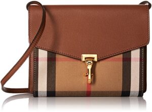 burberry house check crossbody bag (womens) – brown – one size