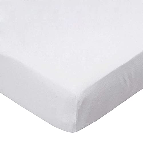 SheetWorld Baby Fitted Bassinet Sheet Fits Nuna Mixx 12 x 29 inches, 100% Cotton Woven Sheet, Unisex Boy Girl, Solid White Woven, Made in USA