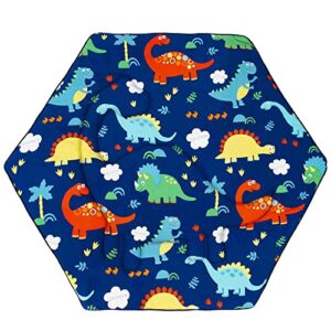 uomny hexagon playpen mat baby play mat fits for regalo play yard 48inch and hiccapop 53″ playpod (52x45) 6 pane playard pad non slip playpen mats for babies and toddlers