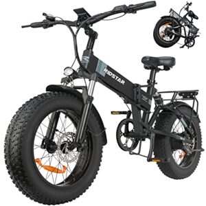 folding ebikes for adults full suspension 1000w motor 48v 14ah removable battery 20″ x 4.0 fat tire e-bikes shimano 7-speed 28mph 50 miles folding electric bike bicicleta electrica para adultos
