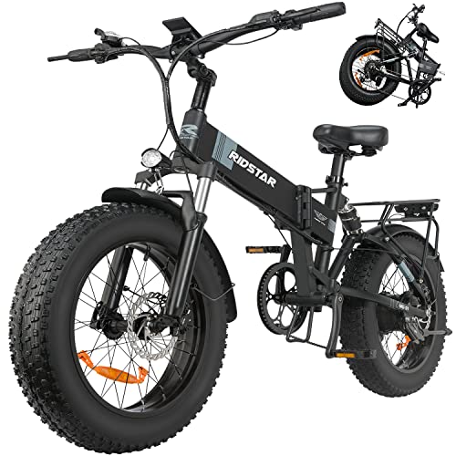 Folding Ebikes for Adults Full Suspension 1000W Motor 48V 14AH Removable Battery 20" x 4.0 Fat Tire E-Bikes Shimano 7-Speed 28MPH 50 Miles Folding Electric Bike bicicleta electrica para adultos