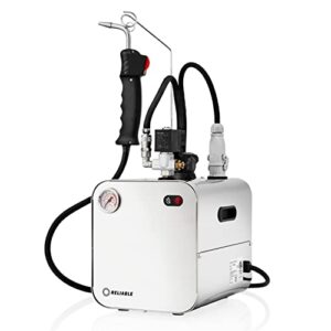 reliable 5100cd dental steam cleaner, 2.2l stainless steel boiler, 3.5 bar operating pressure, 1000w external long-life heating element, eco mode saves up to 33% of energy, 1.9l nominal water capacity