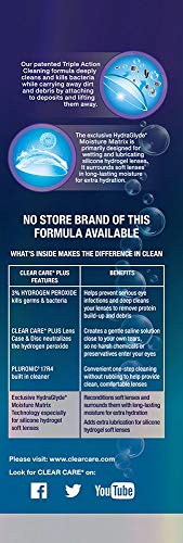 Clear Care Plus Cleaning Solution with Lens Case, Twin Pack, Multi, 12 Oz, Pack of 2