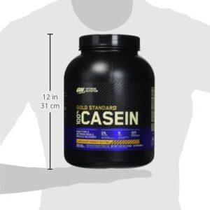 Optimum Nutrition Casein Powder, Chocolate Peanut Butter, 4 Pound