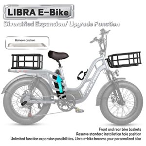 Fucare Libra 750W Electric Bike for Adults 32MPH 48V 20Ah LG Battery EBike with Full Suspension LCD Color Display 20"×4.0" All-Terrain Fat Tire Shimano 7Speed Snow Commute Electric Bicycles (20AH