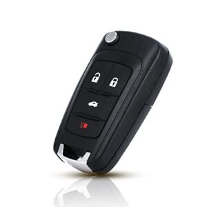 key fob keyless entry remote compatible with chevy cruze/camaro/impala/equinox/gmc terrain/buick lacrosse/regal/verano/encore 2010-2019 car key replacement for oht01060512 (4 buttons)