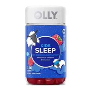 olly kids sleep gummies supplement with melatonin & l-theanine chamomile (110 gummies)