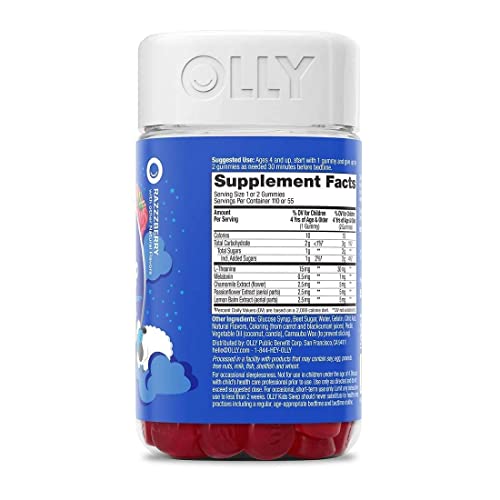 Olly Kids Sleep Gummies Supplement with Melatonin & L-theanine Chamomile (110 Gummies)