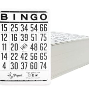 Regal Games - Classic Bingo Cards - 200 Count - 6.125” x 4.17” Cardstock - White