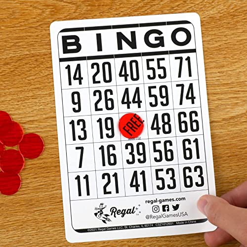 Regal Games - Classic Bingo Cards - 200 Count - 6.125” x 4.17” Cardstock - White