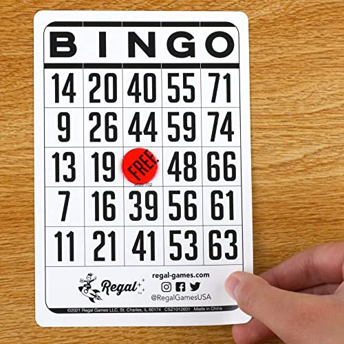 Regal Games - Classic Bingo Cards - 200 Count - 6.125” x 4.17” Cardstock - White