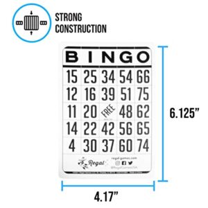 Regal Games - Classic Bingo Cards - 200 Count - 6.125” x 4.17” Cardstock - White