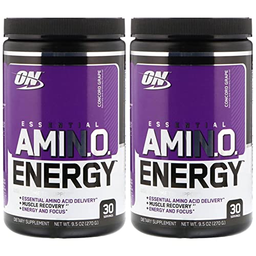 Optimum Nutrition, (2 Pack) Essential Amin.O. Energy, Concord Grape, 9.5 oz (270 g)