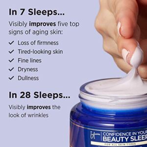 IT Cosmetics Confidence in Your Beauty Sleep - Night Cream - Visibly Improves Fine Lines, Wrinkles, Dryness, Dullness & Loss of Firmness - With Hyaluronic Acid - 2.0 fl oz