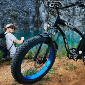 ECOTRIC Electric Bike 26" Fat Tire 750W Electric Bicycles 48V 13AH Removable Large Battery Beach Snow Mountain E-Bike for Adults UL Certified with Dual Shock Absorber & Shimano 7-Speed