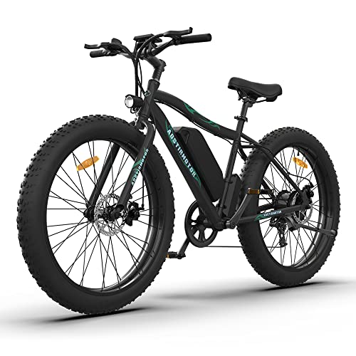 aostirmotor Electric Bike 500W 36V 13Ah Ebike, 26x4.0 inch Fat Tire Ebike, Electric Mountain Bike，Electric Bike for Adults